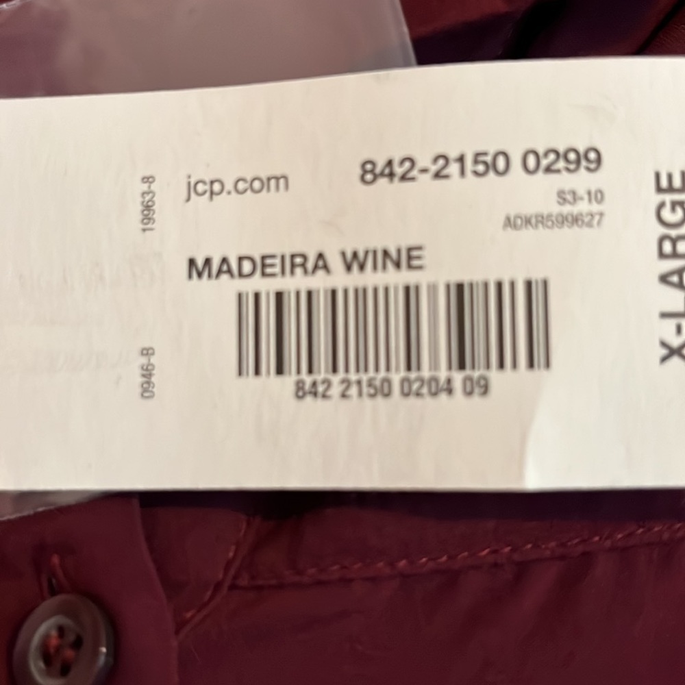 NWT Women’s XL Madeira Wine High-Low Button up Blouse - Picture 6 of 6